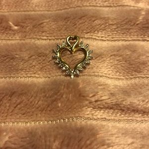 Heart pendant with cz stones